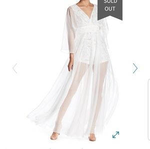 Lotus Threads chiffon maxi romper 8 NWT